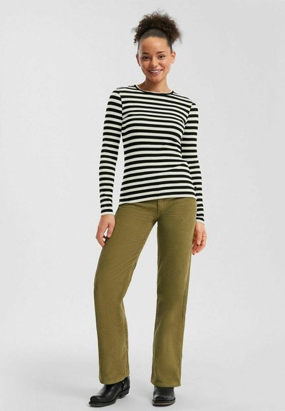 S.Oliver Maglia Manica Lunga Donna Righe Cotone Casual