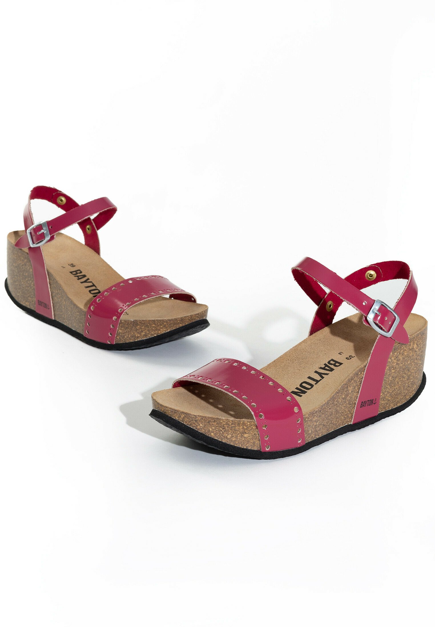 BAYTON TOLEDO - Sandalen met sleehak - fuchsia/gemêleerd donkerroze -  Zalando.nl