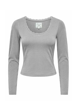 ONLY, TOP ONLKISS TOP - T-shirt à manches longues - medium grey melange