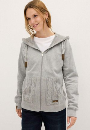MIT UND TASCHE - Felpa con zip - grey