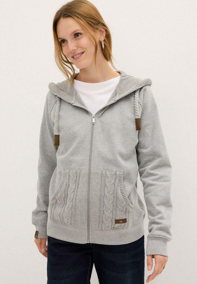 bonprix MIT UND TASCHE - Felpa con zip - grey