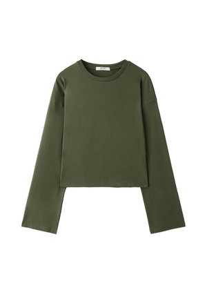 Stradivarius, KIMONO SLEEVE T-SHIRT 07046600 - Langarmshirt - khaki