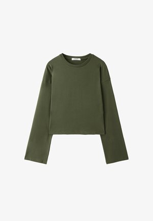 Stradivarius, KIMONO SLEEVE T-SHIRT 07046600 - Langarmshirt - khaki