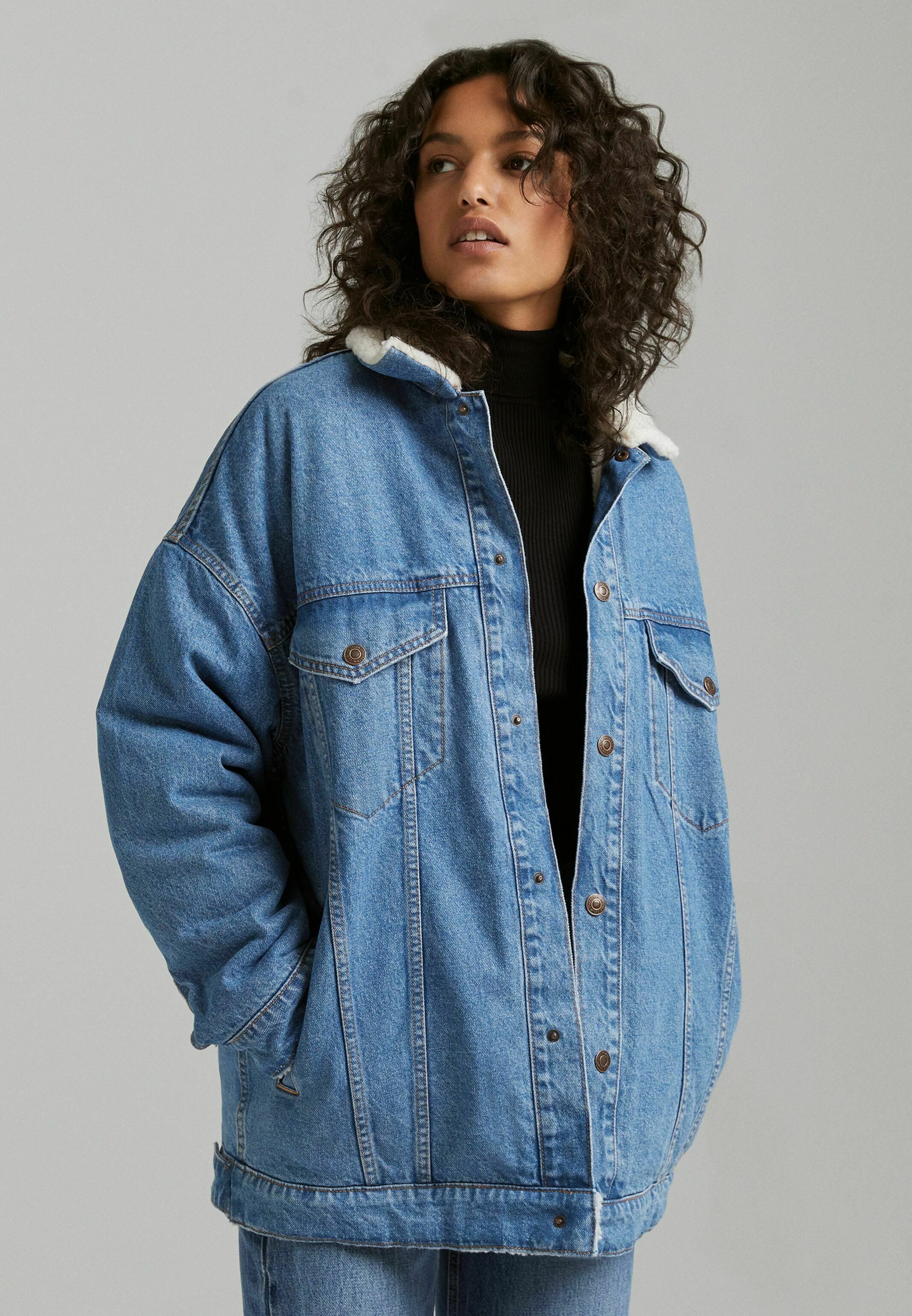 oversize jeansjacke hellblau