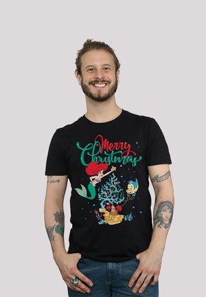 DISNEY ARIELLE DIE MEERJUNGFRAU WEIHNACHTEN - FILM MOVIE - T-shirts med print - black