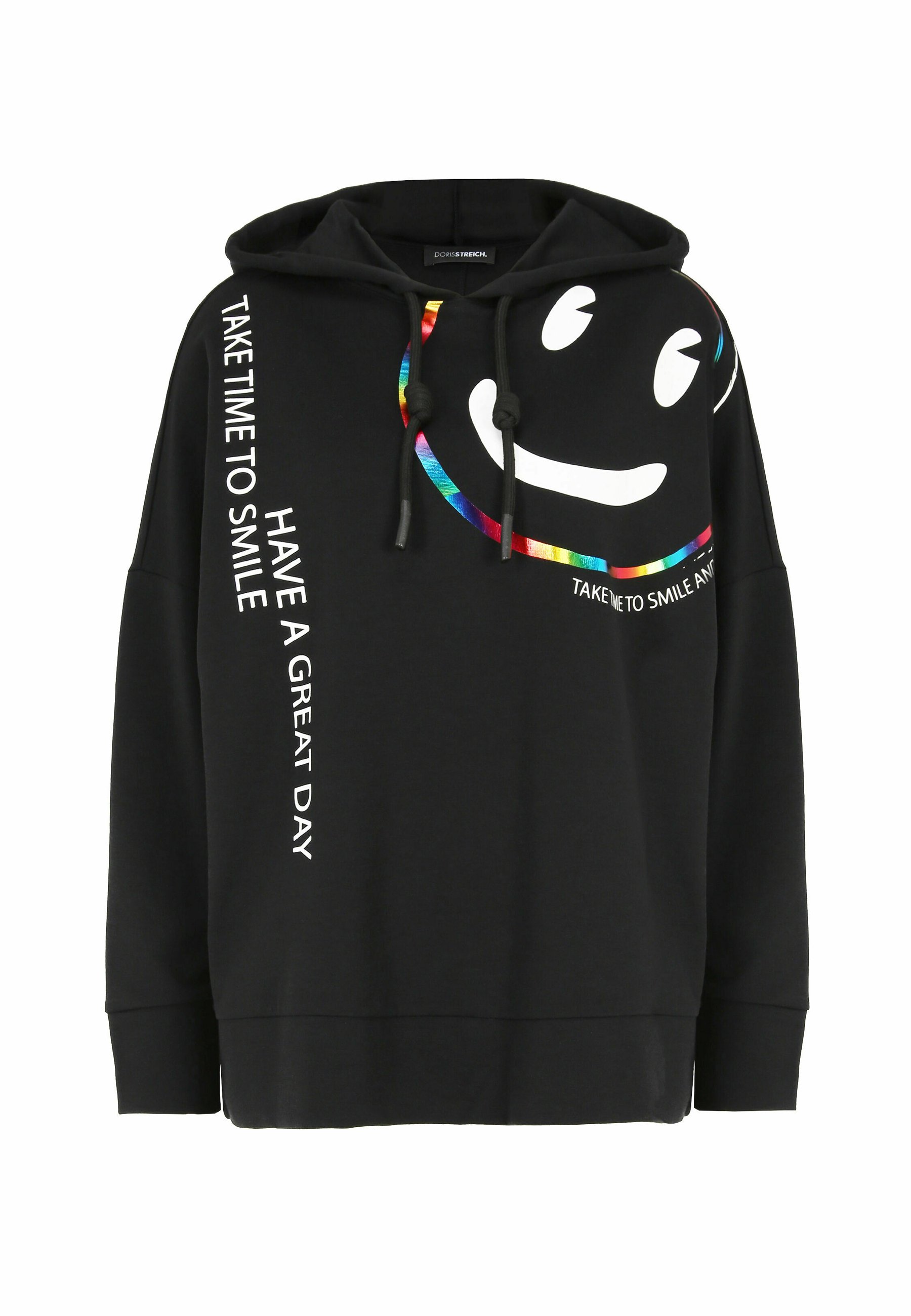 Doris Streich Pulli Smiley DORIS STREICH Hoodie Schwarz/black Zalando