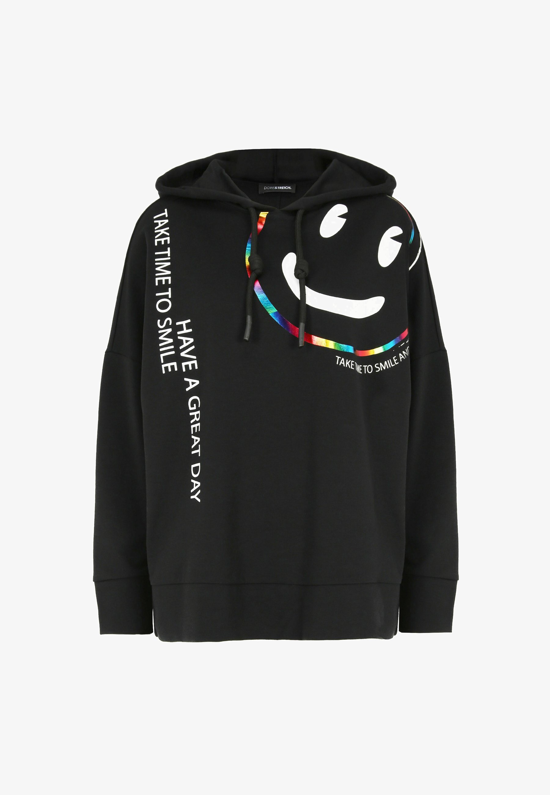 Doris Streich Pulli Smiley DORIS STREICH Hoodie Schwarz/black Zalando