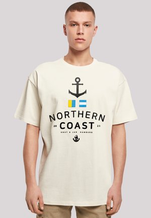 NORDSEE NORDIC COAST KNUT  JAN HAMBURG - Print T-shirt - sand