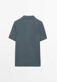 WIDE SHORT SLEEVE POLO COLLAR - Polo - blue