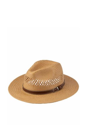 WIDE BRIM WITH BELT DETAIL - Hat - light brown