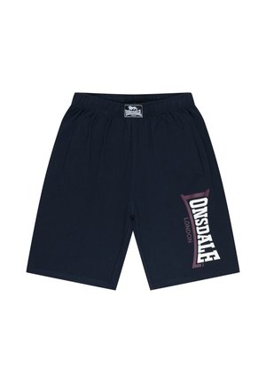 Lonsdale, LONSDALE HERREN SHORTS NORMALE PASSFORM LOGO JAM - Shorts - dark navy oxblood ecru