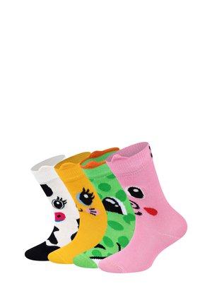 4-PACK ANIMALS - Chaussettes - pink