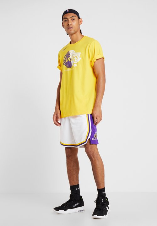 Nike NBA Association Edition SW Fan Edition Lakers Basketball Shorts White — foto 2