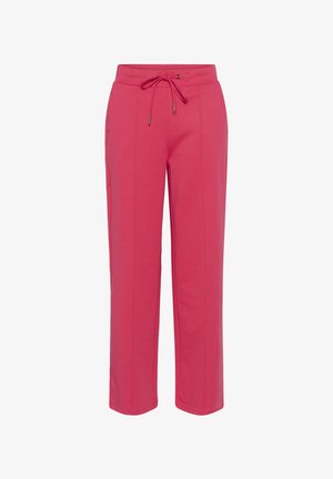Rosa Sweatpants mit einem Kordelzugbund, geradem Bein design und zwei Seitentaschen. Aus weichem, leichtem Stoff hergestellt.