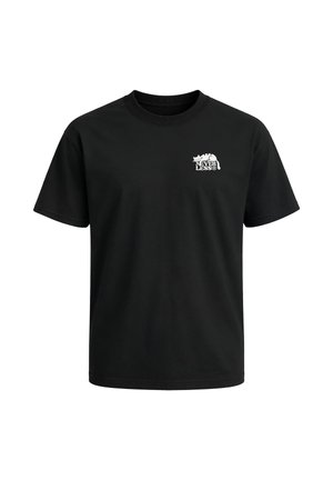 Neverless, HERREN T-SHIRT - DESIGN CAT COFFEE - OVERSIZED RELAXED FIT - Print T-shirt - relaxed-fit schwarz