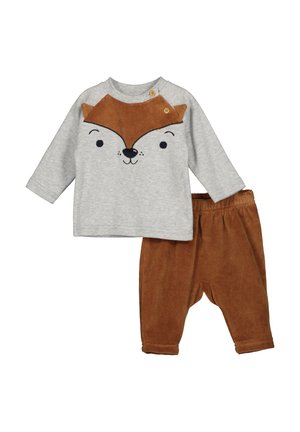 2 PIECES - Stoffhose - nebel