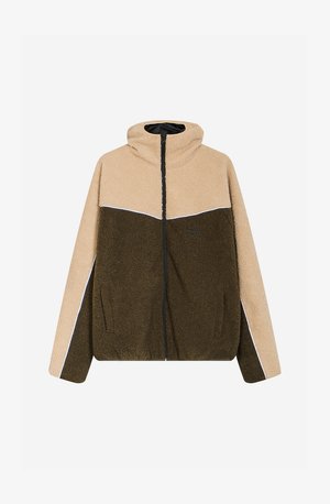 Kaotiko JACKET COMBINED CURLY UNISEX - Fleecejacke - ivory/khaki