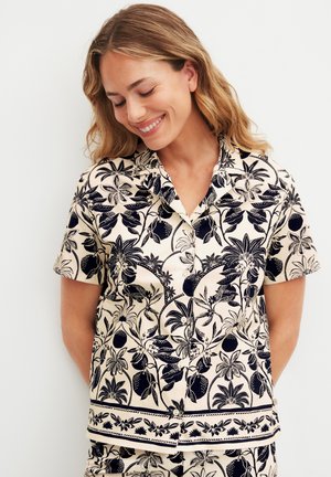 Calida, FAVOURITES LAYERING KURZARM-SHIRT MIT KNÖPFEN - Pyjama top - charm cream