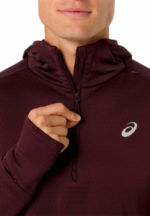 ASICS LAUFSHIRT ROAD WINTER HOODED - Hoodie - dark currant — foto 3