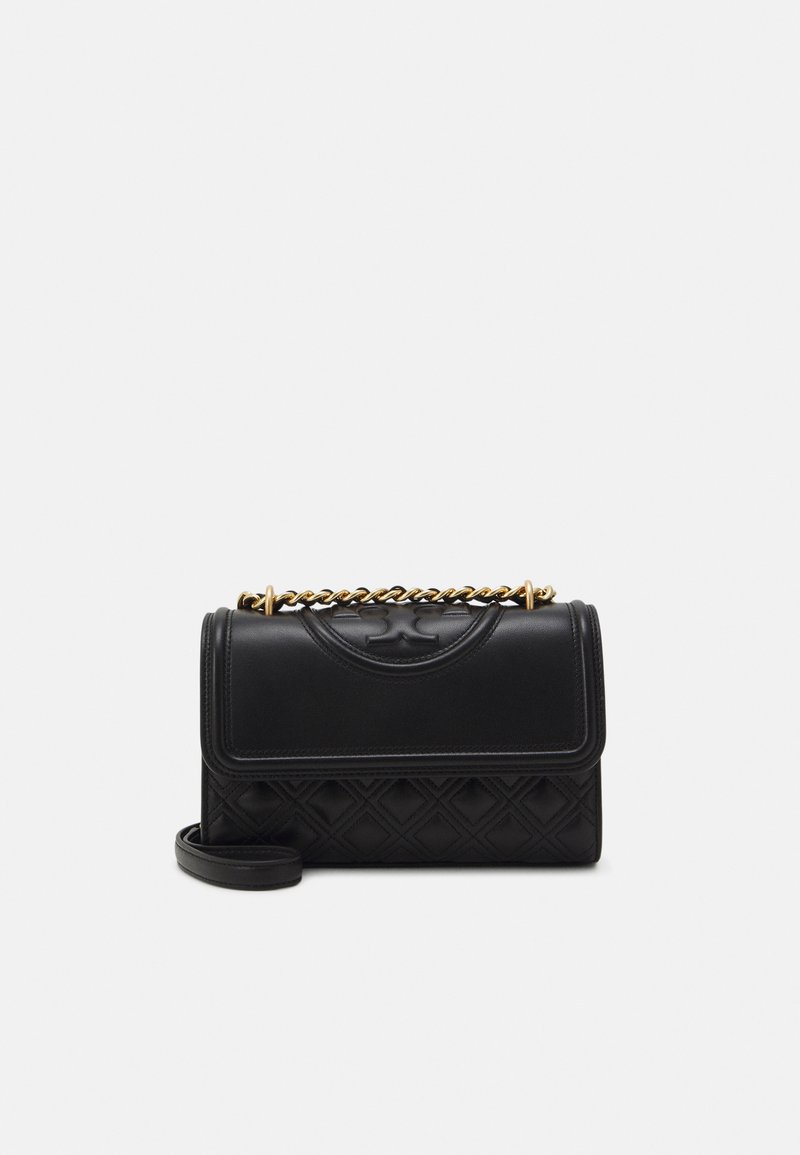 Tory Burch FLEMING SMALL CONVERTIBLE SHOULDER - Soma ar siksnu pāri  ķermenim - black/melns 