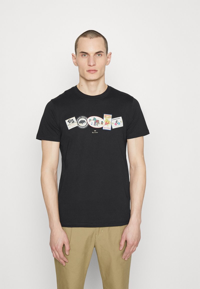 Ps Paul Smith Slim Fit T Shirt Print Blackschwarz Zalandoch