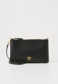 FLAT HORIZONTAL MINI - Ülerinna-kott - nero/antique gold-coloured
