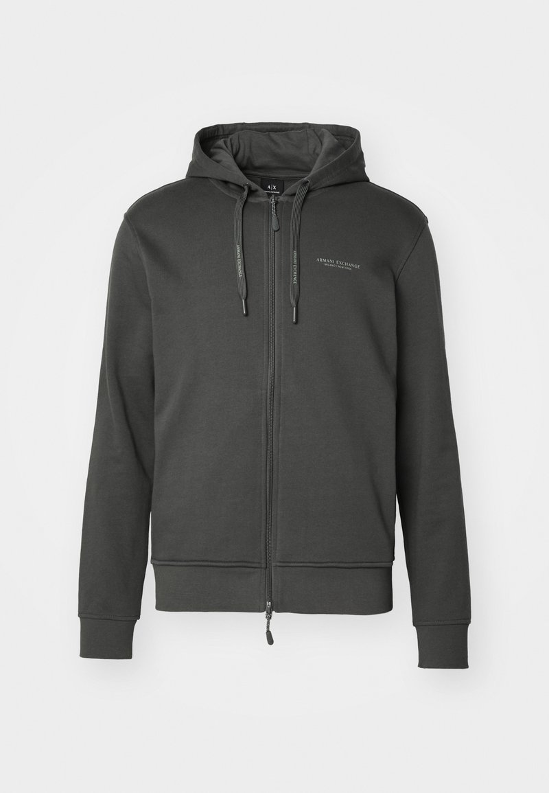 Armani Exchange Sweater met rits groen gemêleerd