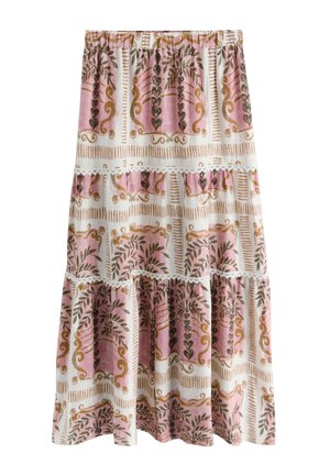 Next, Falda larga - pink palm print