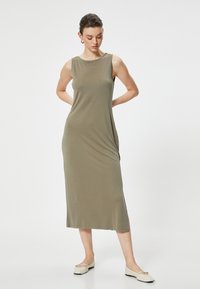 Koton SLEEVELESS MIDI - Vestito di maglina - khaki