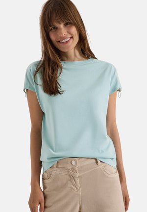Cecil, T-SHIRT MIT RAFFUNG IN UNIFARBE - T-shirt imprimé - crystal mint