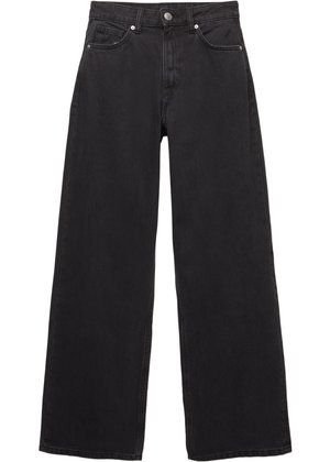 PULL&BEAR Široké nohavice - black