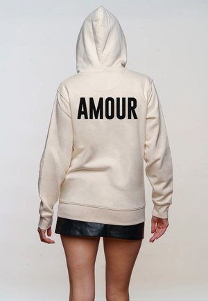 AMOURTEXT BACK EMBROIDERY - Sweatjacke - off white
