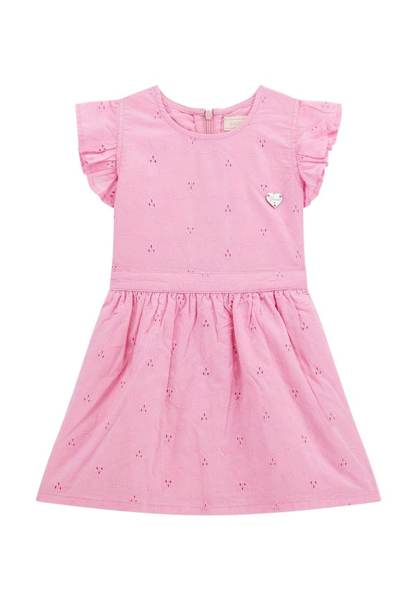 MITTELLANGES BRODERIE ANGLAISE - Freizeitkleid - rose