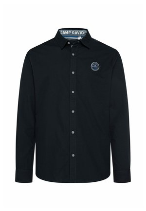 Camp David MIT STRUKTURSTREIFEN - Shirt - blue navy