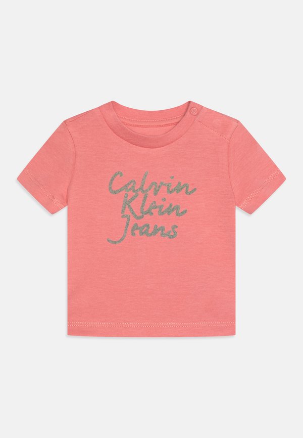 HANDWRITING LOGO UNISEX - Print T-shirt - brandied apricot