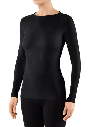 FALKE Warm Round Neck mild to cold temperatures - Undershirt - black