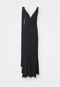 V NECK GATHERED WAIST GOWN - Pidulikud riided - black