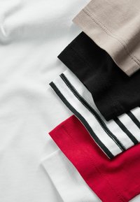 THE SET REGULAR FIT 5 PACK - Top s dlouhým rukávem - beige navy blue red white navy&white stripe