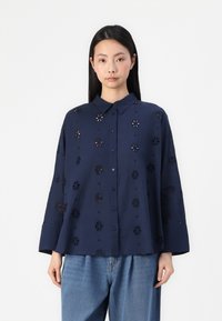 ONLY - ONLNEW LINA GRACE SHIRT - Button-down blouse - black iris Thumbnail Image 1