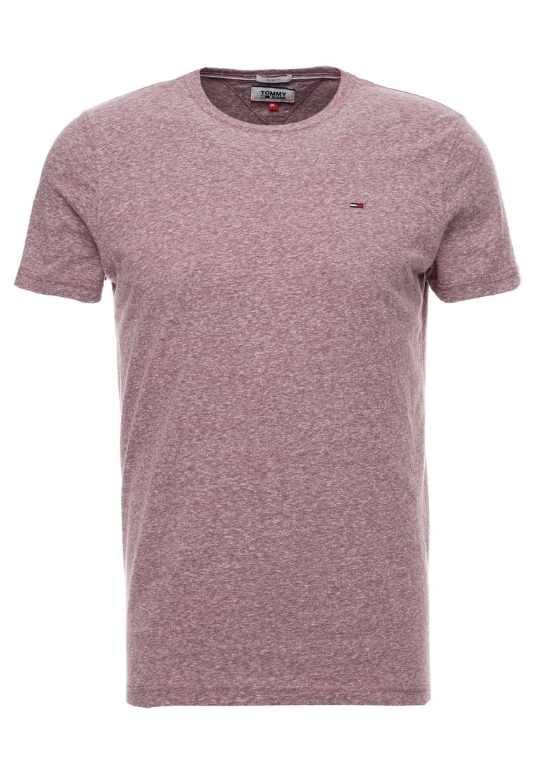 Tričko s krátkým rukávem ve heather burgundy, vyrobené z měkké bavlněné směsi. Obsahuje malý logo akcent na oblasti hrudi. Kulatý výstřih.