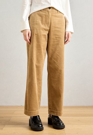 PANTS STRAIGHT LEG CROPPED LENGTH WELT POCKET - Trousers - pure sand