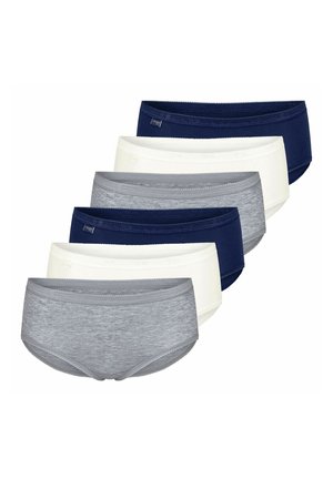 White cotton high-waisted underwear with lace trim along the waistband, smooth texture, and a small branded label on the side.