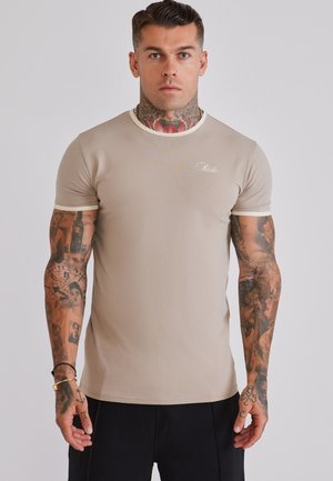 SIKSILK, RINGER -SHIRT - T-shirt basique - stone ecru