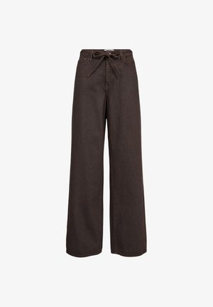 Nümph, NUBROOKLYN HR WIDE JEANS - Wide Leg - black coffee