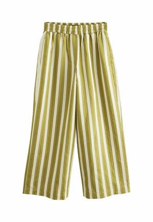 Next TALL FIT - WIDE STRIPED - Kalhoty - khaki green