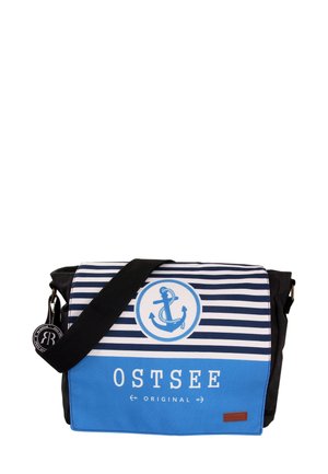 UMHÄNGE - Sac bandoulière - schwarz/hellblau