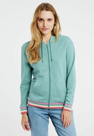 Sweater met rits - crocodile green