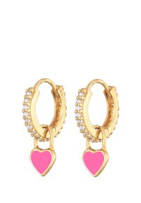 Elli HEART HOOPS VALENTINE - Auskarai - pink