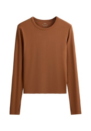 OYSHO, T-shirt à manches longues - dark camel