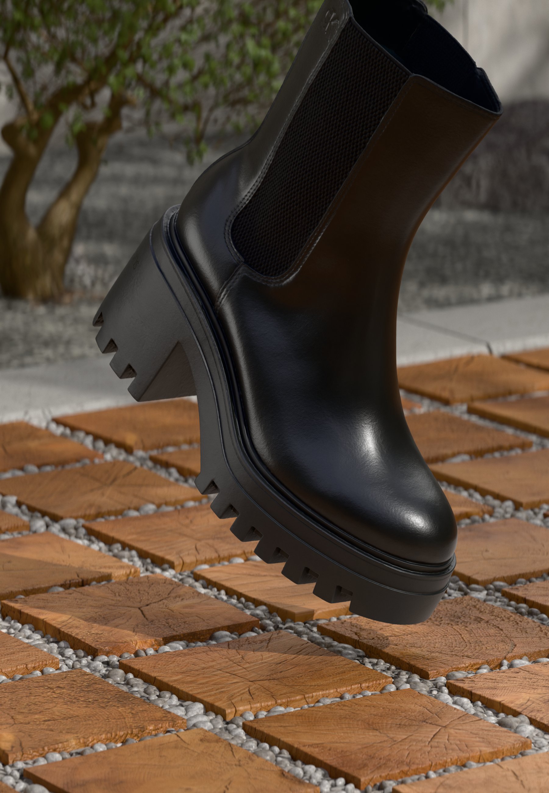 Stivali Chelsea Da Donna Alla Moda Slip On Plateau Stivaletti Alla Caviglia Suola Con Cerniera Laterale Stivaletti Casual Versatili Autunno Inverno Stivaletti, Bianco, 38.5 EU - Foto 9